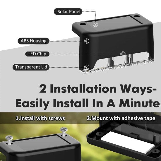 4 pcs Solar Step Light